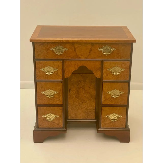 Baker Stately Homes Collection Queen Anne Walnut & Burl Commode For Sale - Image 13 of 13