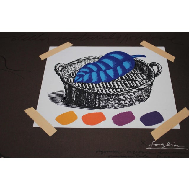 1970s Lithograph by Concetto Pozzati, 1974 For Sale - Image 5 of 10