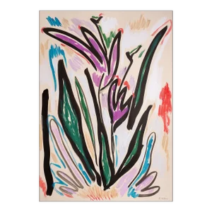 2023, Abstract Expressionist Flower Bouquet of "Purple Tulips" by Romina Milano