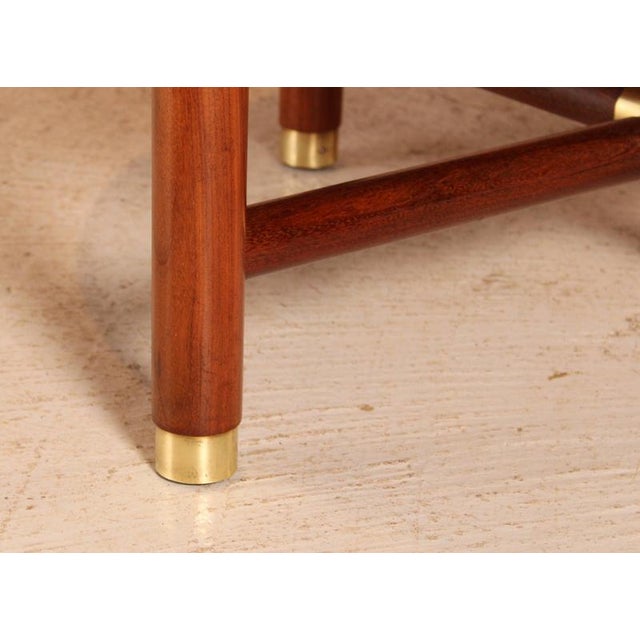 Mid-Century Round Coffee Table with Smoked Glass Top and Brass Feet from G-Plan, 1960s For Sale - Image 4 of 9