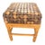 Chippendale Vintage Rattan & Coconut Shell Stool / Ottoman For Sale - Image 3 of 8