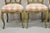 Antique Italian Venetian Green Floral Hand Painted Dining Side Chairs - Set of 4 For Sale - Image 4 of 12