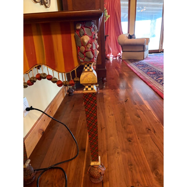 Mackenzie Childs Mackenzie-Childs Courtly Stripe & Check Hand Painted Console Table For Sale - Image 4 of 10