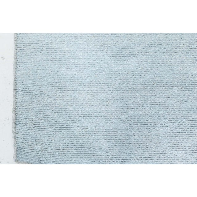 Modern Custom Handwoven Silk Runner in Soft Gray For Sale In New York - Image 6 of 8