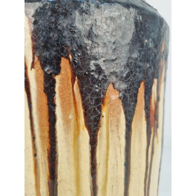 Black Ceramic Floor Vase by Viktor Janáky, 1960s For Sale - Image 8 of 14