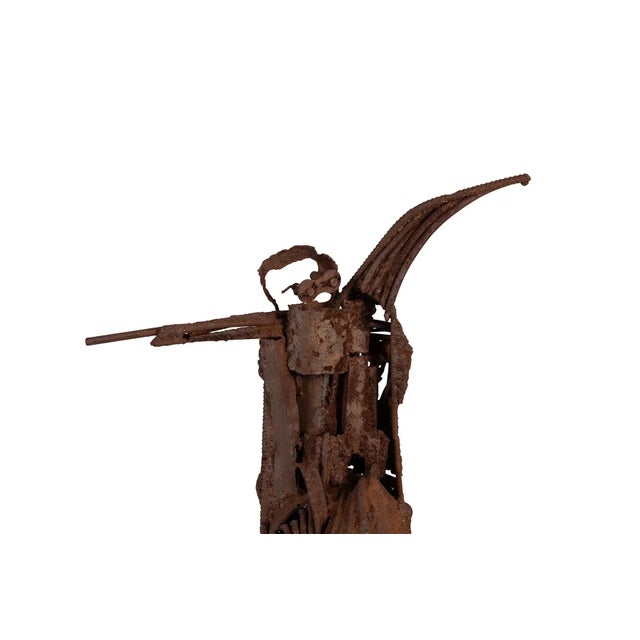 Agnese Udinotti Mid Century Patinated Steel Sculpture For Sale - Image 4 of 6