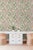 Textile Hydrangea Blooms Floral Grasscloth Wallpaper by House Party | Gatsby Pink | 8 Yards For Sale - Image 7 of 8