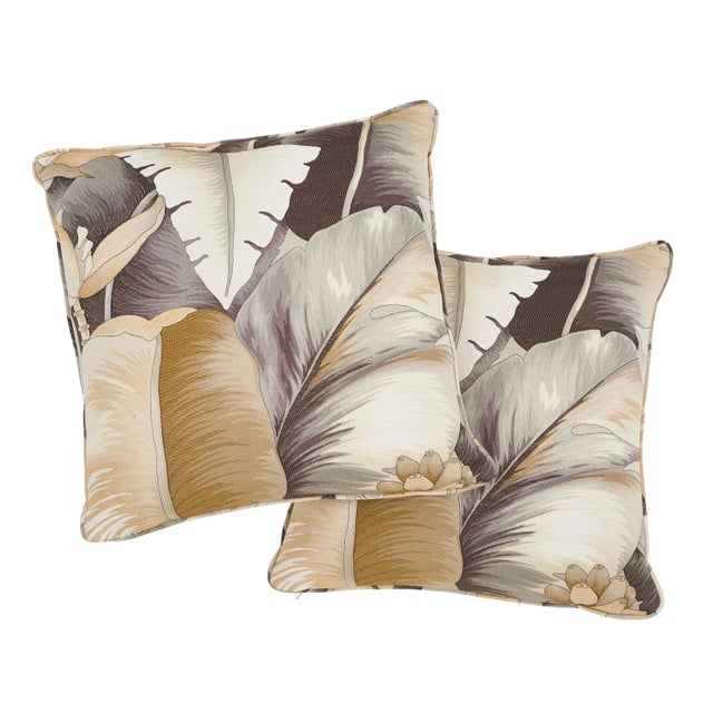 Schumacher Contemporary Schumacher Botanico Pillow in Bronze For Sale - Image 4 of 6