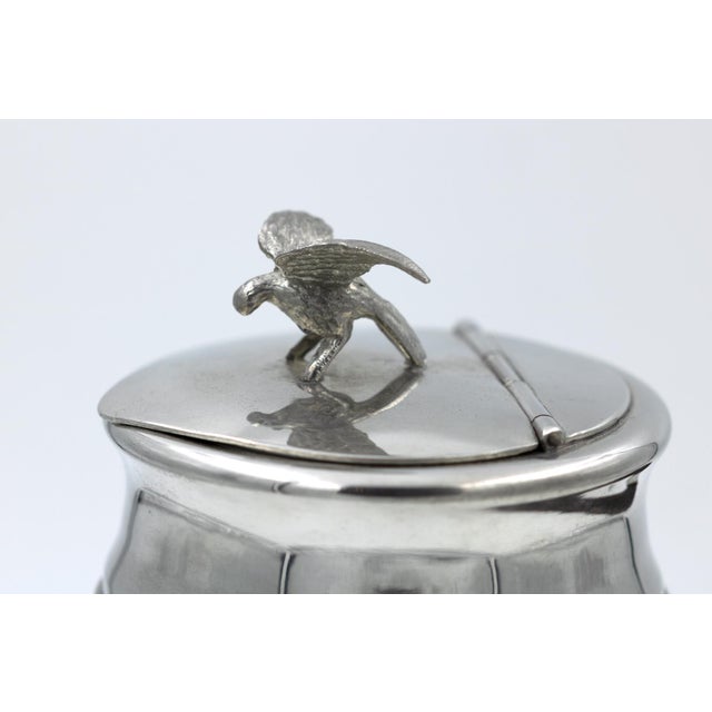 Late 19th Century Scottish Silver Plate Mounted Rams Horn Snuff Mull with Eagle in Flight Final For Sale In San Francisco - Image 6 of 8