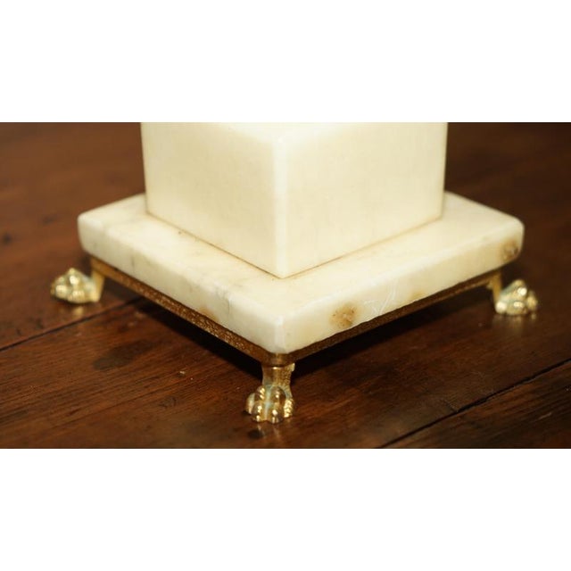 Brass and Marble Lamp with Lion's Paw Feet, Italy, 1960s For Sale - Image 9 of 12