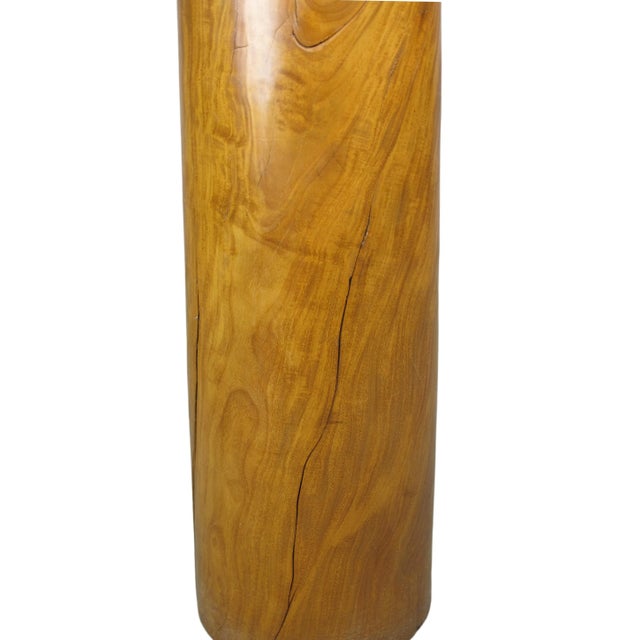 2000 - 2009 Molave Wood Pedestal Post 34" Tall For Sale - Image 5 of 6