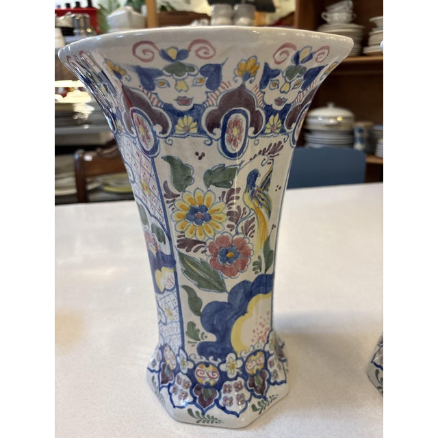 Vases in Porcelain from the Greek A, Set of 2, in Good conditions. Designed before 1890 This piece has an attribution...