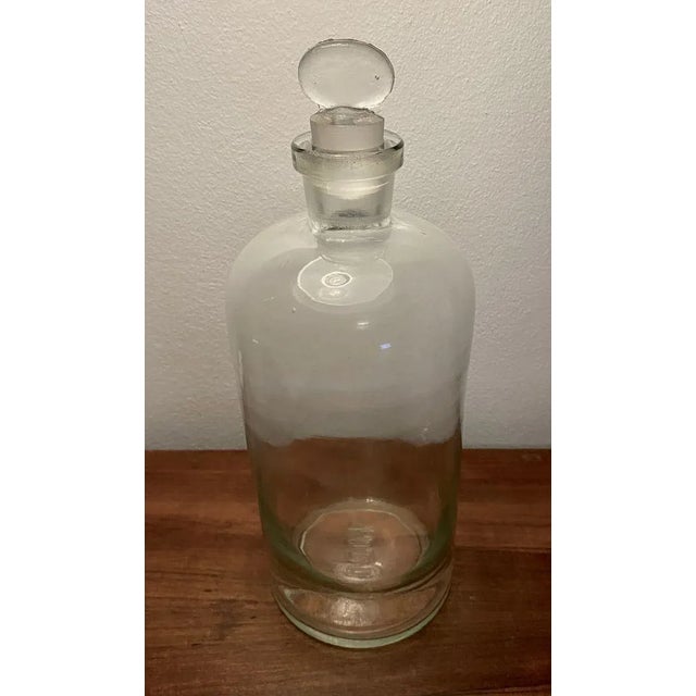 Transparent Pharmacy Bottle, 1950s, in Very Good conditions. Designed 1950 to 1959