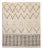 Modern Moroccan Style Handmade Geometric Pattern Beige and Gray Boho Wool Rug For Sale