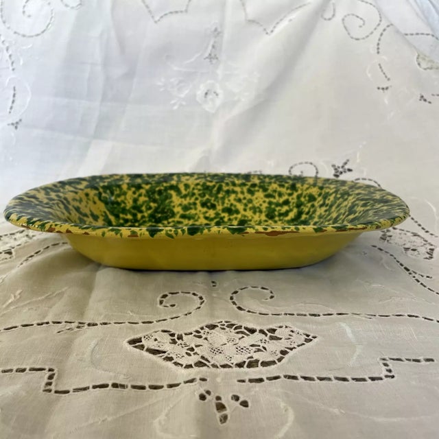 Antique Splatterware Platters- Set of 2 For Sale - Image 4 of 11