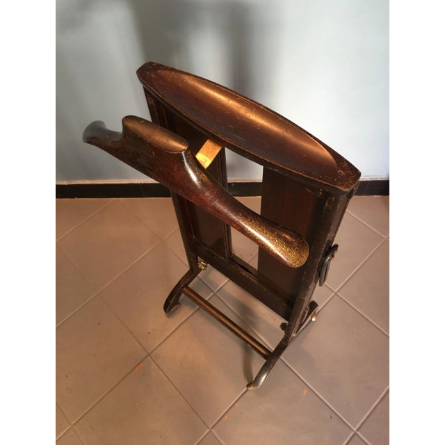 Vintage Walnut and Brass Details Valet from Fratelli Reguitti, 1970s For Sale - Image 13 of 16
