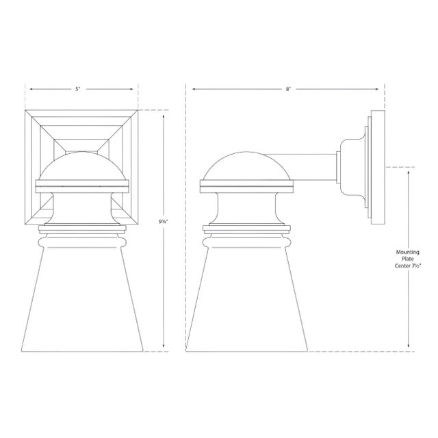 Visual Comfort Chapman & Myers for Visual Comfort Signature New York Subway Single Light in Bronze with White Glass For Sale - Image 4 of 4