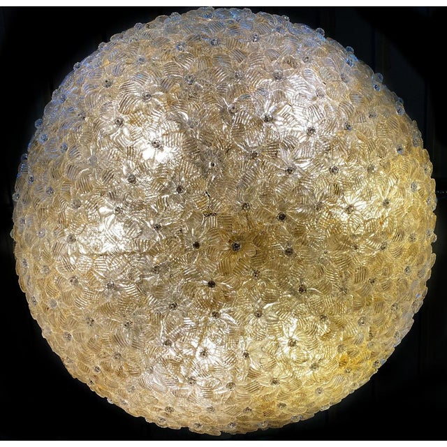 Ceiling Flower Lamp by Barovier & Toso, 1990s For Sale - Image 6 of 18