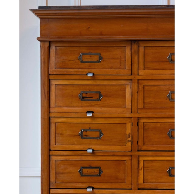 Early 20th Century Italian Wooden Filing Cabinet with Tambour Door For Sale - Image 18 of 18