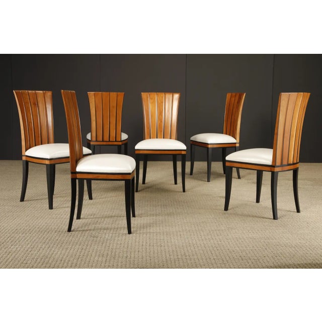 Eliel Saarinen Set of 6 Eliel Saarinen 'Cranbrook' Dining Chairs, Refinished and Reupholstered For Sale - Image 4 of 18