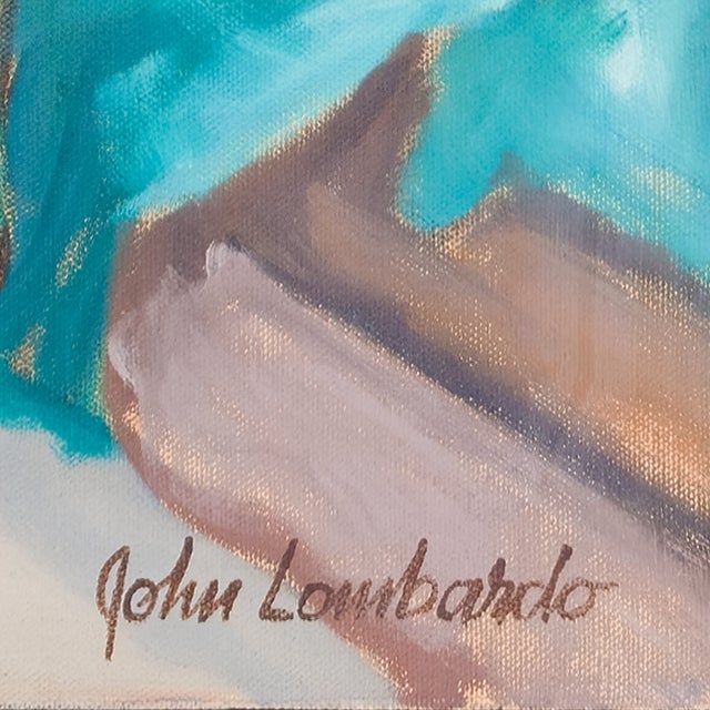 Paint Male Nude With Distant Gaze - John Lombardo, C. 1980s For Sale - Image 7 of 8