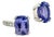 Natural Tanzanite Diamond Ring Size 6 14k W Gold 4 TCW Certified For Sale