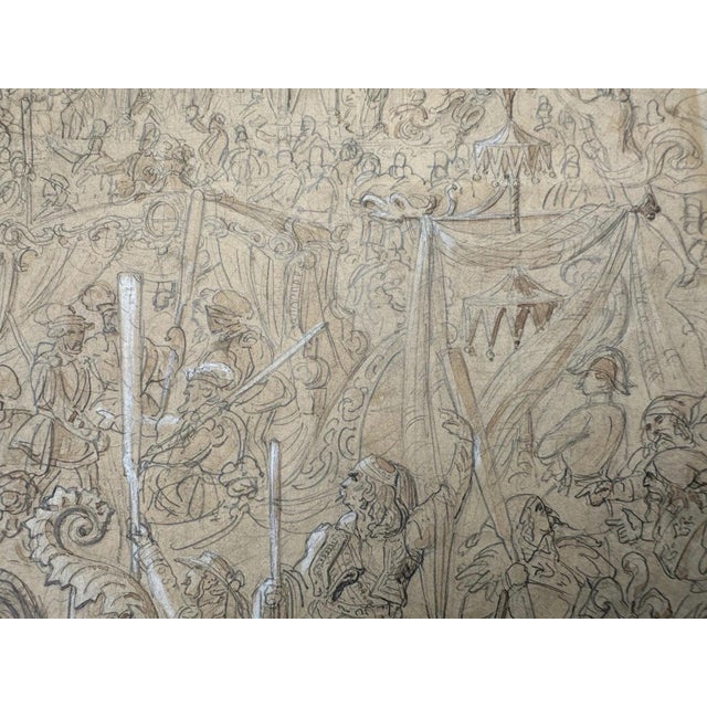 Venice Regatta, Figurative Composition, Drawing, Framed For Sale - Image 12 of 13