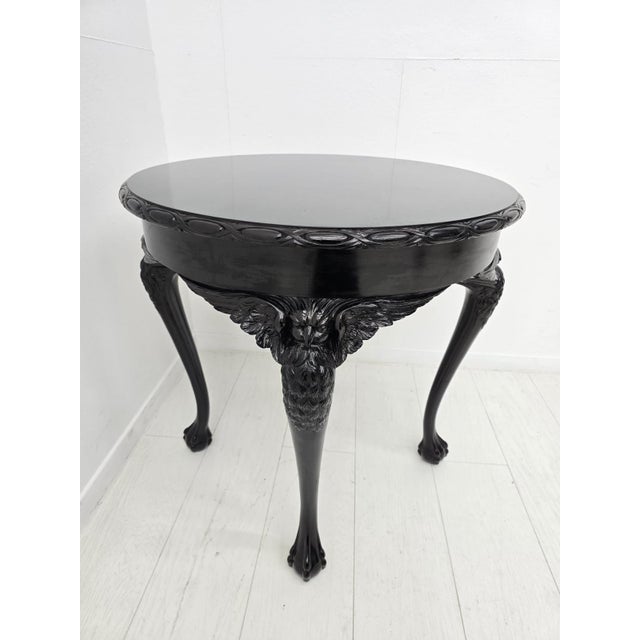 Hollywood Regency Side Table with Eagle Carvings, 1940s For Sale - Image 6 of 10