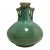 Vintage Blasdell '90 Studio Art Pottery Art Deco Style Green Glaze Vase, Signed For Sale