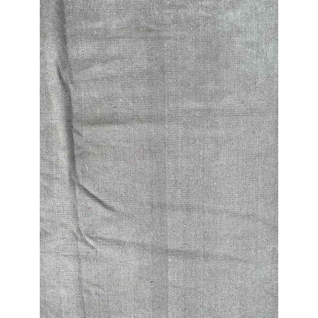 Textile Vintage Indian Modern Khaki Color Flat Rug For Sale - Image 7 of 12