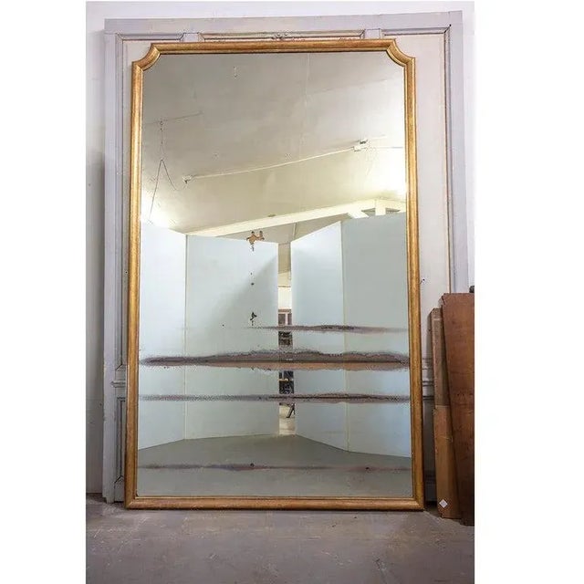 French French 19th Century Massive Louis XVI Gilt Mirror For Sale - Image 3 of 11