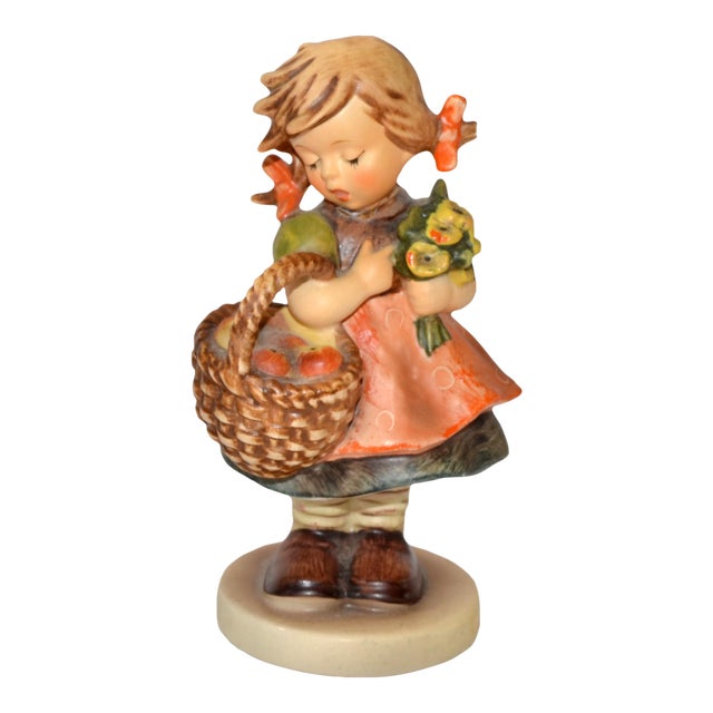1964 Goebel Germany Hummel Collective Porcelain Girl Figurine Autumn Harvest For Sale