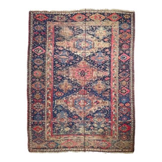 Century Old HUGE Ancient Antique Sumac Rug 10 x 13.4 For Sale