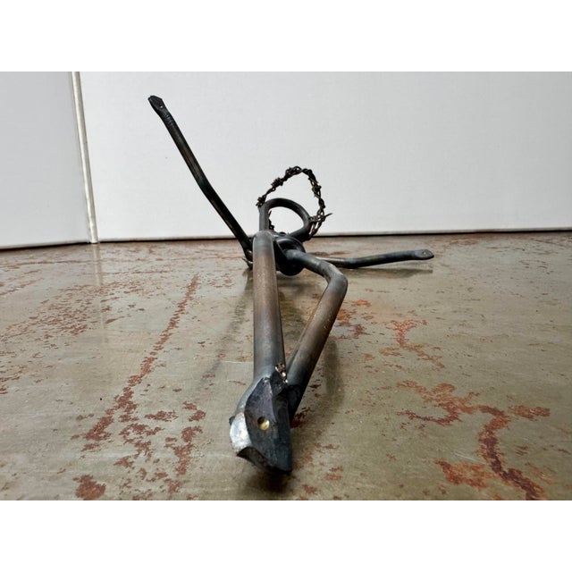 Metal Late 20th Century Hand-Forged Folk Art Crucifix Wire Figure With Barbed Wire Crown For Sale - Image 7 of 11