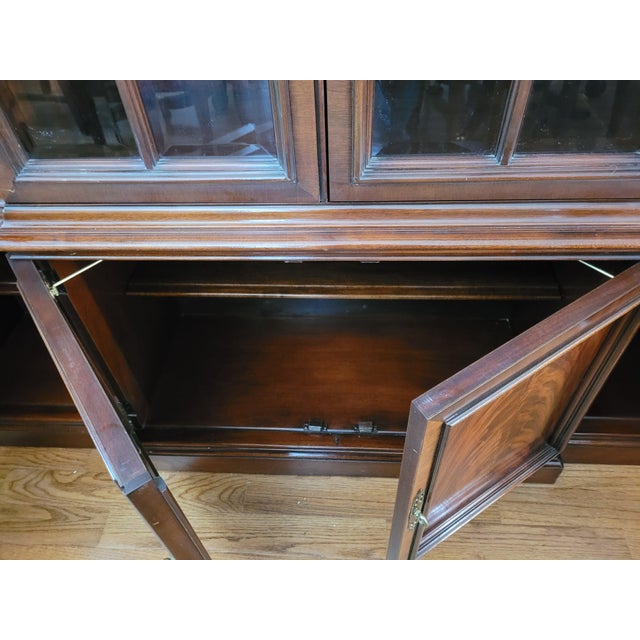 Georgian Style Two Piece Mahogany Breakfront For Sale - Image 10 of 18
