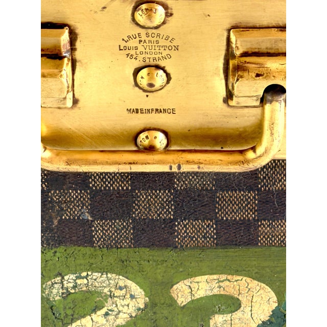 Rare Early Louis Vuitton Damier Steamer Trunk with Ballantine Family Provenance For Sale - Image 10 of 18