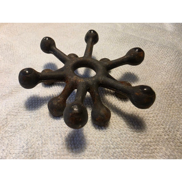 1960s Vintage 1960s Danish Dansk Designs Quistgaard ‘Spider’ Cast Iron Candleholder, Atomic Era Style For Sale - Image 5 of 10