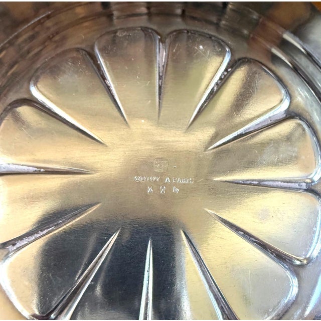 Pair of Odiot Silver Plate Wine Coasters: French Antique Trivets For Sale - Image 6 of 6