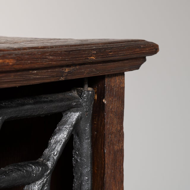 20th Century Belgian Black Contemporary Gothic Wrought Iron Cabinet By Ernest Patris For Sale - Image 15 of 15