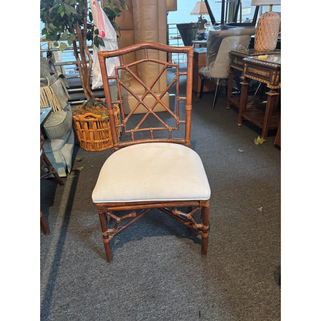 1970s 1970s Lexington Palm Beach Style Rattan Dining Table For Sale - Image 5 of 8