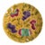 French Barbotine Majolica Plate featuring Grapes, Strawberries, Cherries, Plums, and Peaches Stamped "Made in France" on...