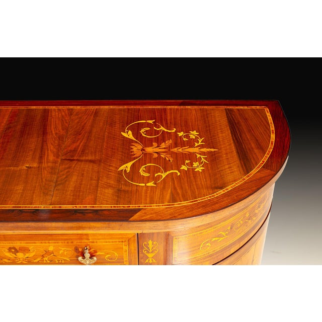 Traditional Italian Antique Marquetry Buffet For Sale - Image 3 of 4