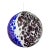 Blue and Black Murrine Sphere Pendant in Murano Style Glass For Sale