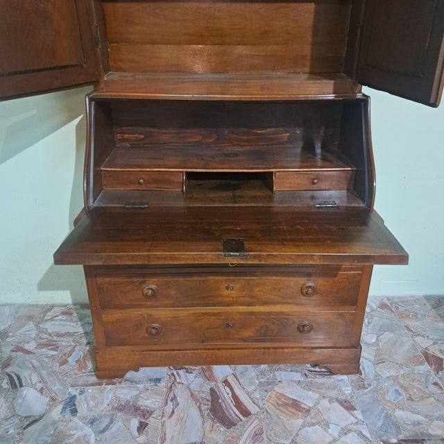 Antique Walnut Drop-Front Secretary For Sale - Image 6 of 11
