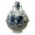 Chinese Blue White Porcelain Round Flat Body People Theme Vase For Sale