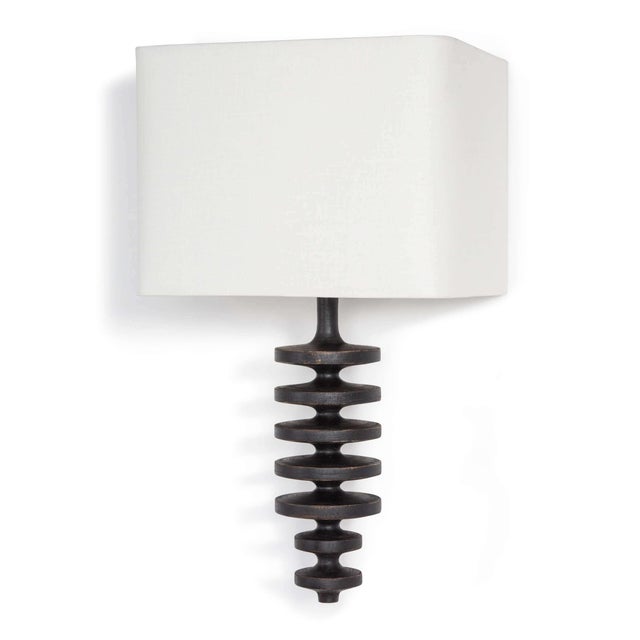 Regina Andrew Fishbone Sconce in Ebony For Sale In Detroit - Image 6 of 6