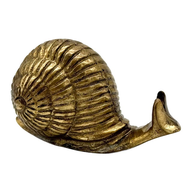 Vintage Brass Snail Figurine For Sale