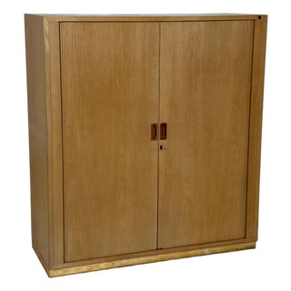 Danish Roller Shutter Cabinet For Sale