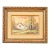 Original Artist Signed Impressionist Rural Landscape Oil on Canvas Painting of Cottage in Carved Giltwood Frame For Sale