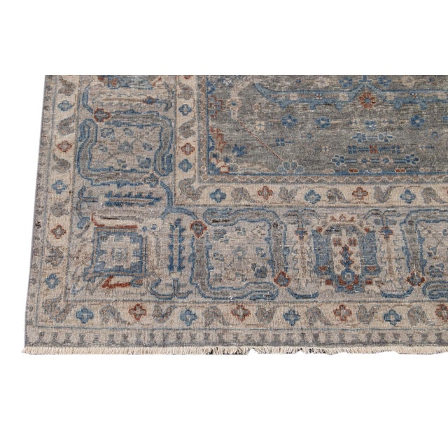 Black 21st Century Contemporary Wilton Indian Wool Rug For Sale - Image 8 of 13